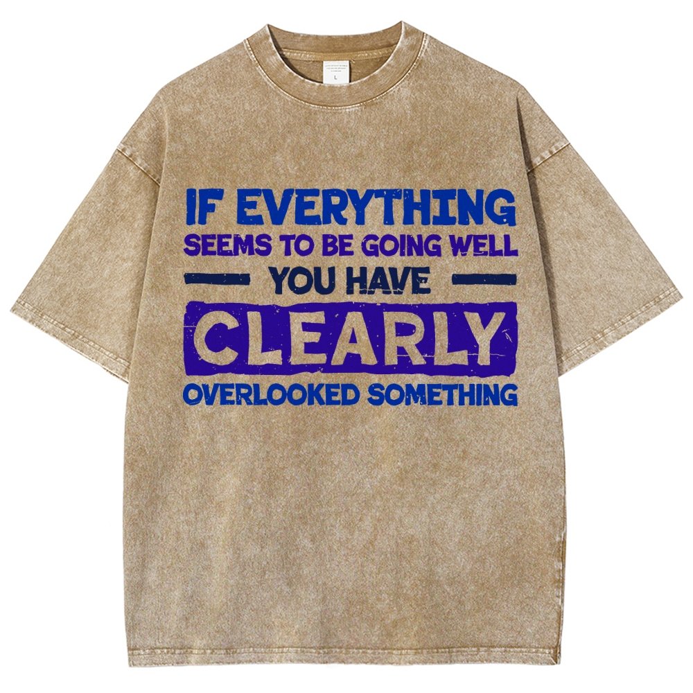 Clearly Overlooking Something Vintage Distressed T-shirt