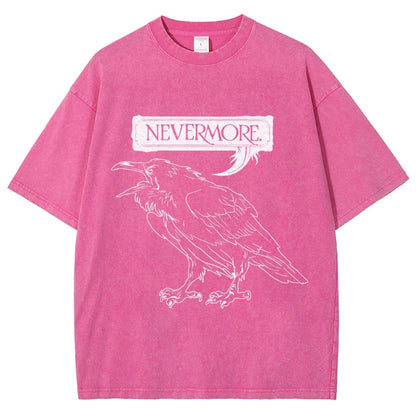 Nevermore Raven Vintage Distressed T-shirt