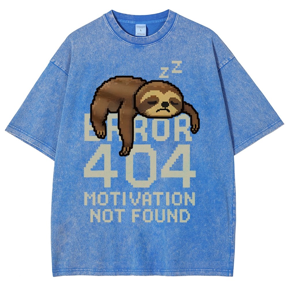 Error 404- Motivation Not Found Vintage Distressed T-shirt