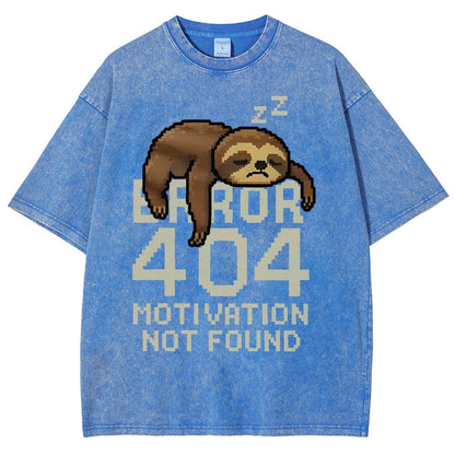 Error 404- Motivation Not Found Vintage Distressed T-shirt