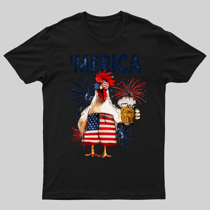 Independence Day Chickens Geeky T-Shirt