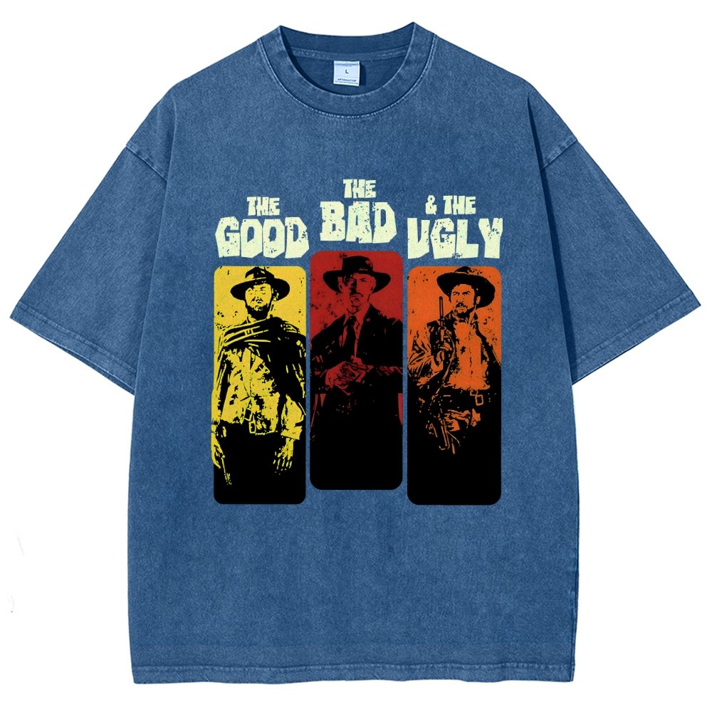 The Good The Bad The Ugly  Vintage Distressed T-shirt