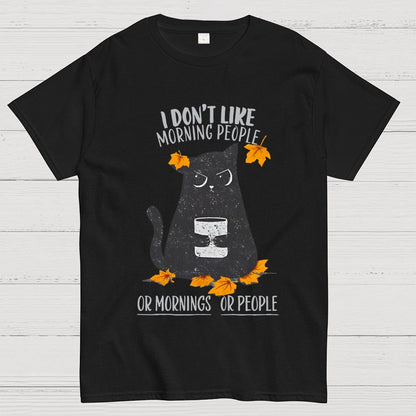 No Mornings No People Geek T-Shirt