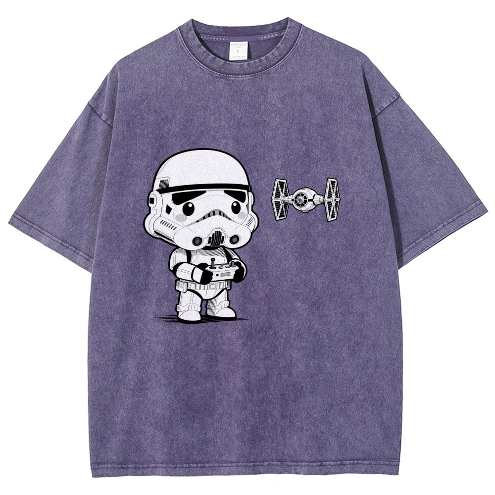 Soldiers learn about drones Vintage Distressed T-shirt