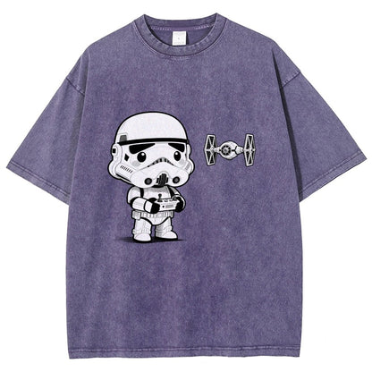 Soldiers learn about drones Vintage Distressed T-shirt