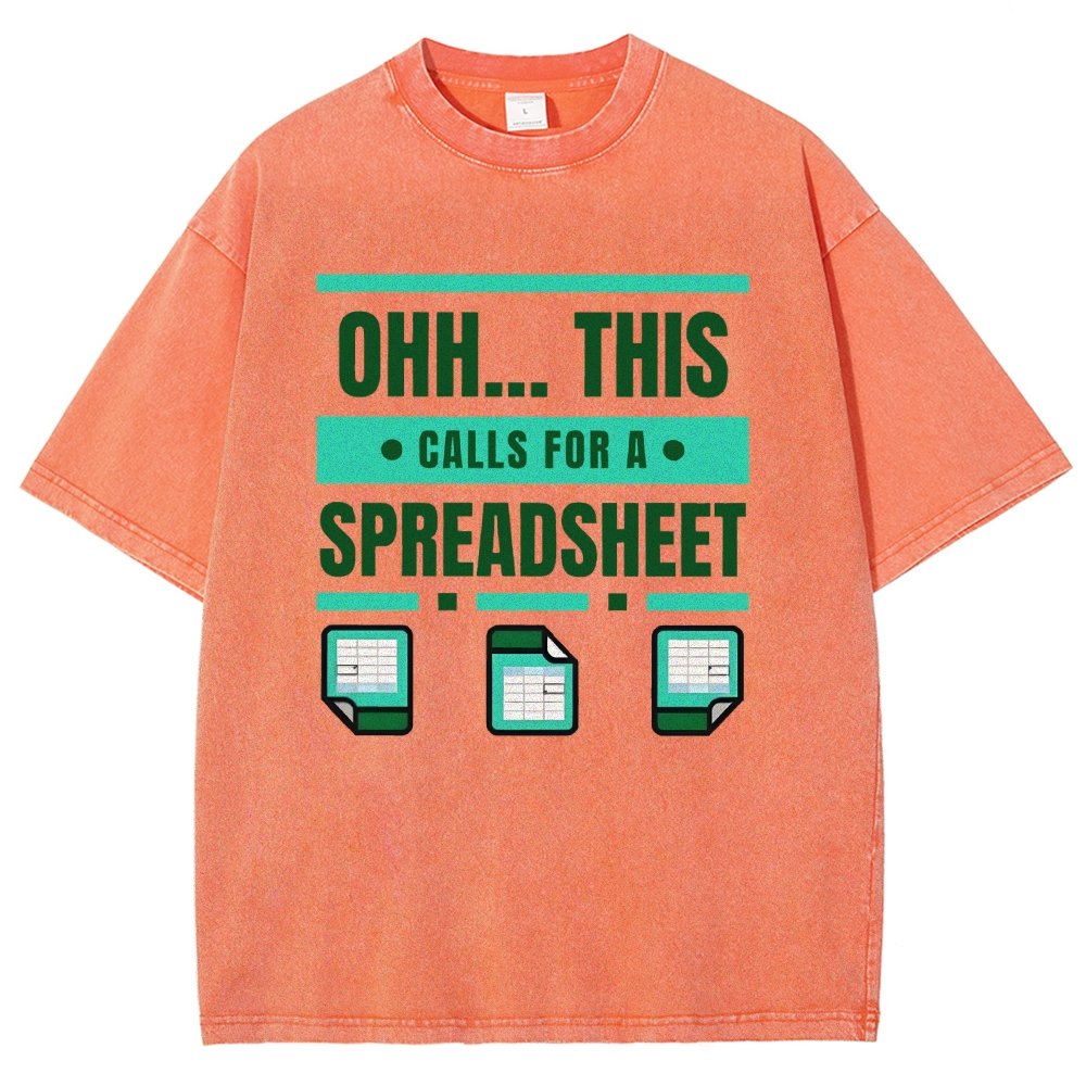 This Calls For A Spreadsheet Office Software Vintage Distressed T-shirt