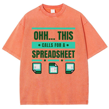 This Calls For A Spreadsheet Office Software Vintage Distressed T-shirt
