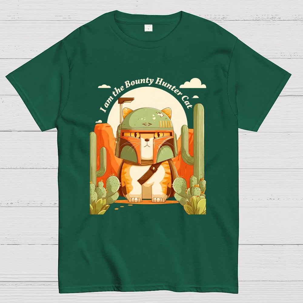 Boba-like Cat Bounty Hunter Geek T-Shirt