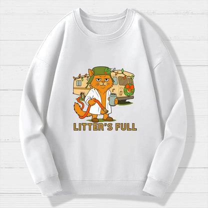Christmas Shitters Full Cat Geek Cotton Sweatshirt