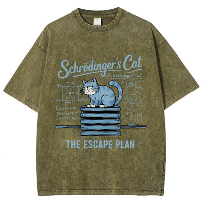 Schrödinger's Cat Of The Escape Plan Science Vintage Distressed T-shirt