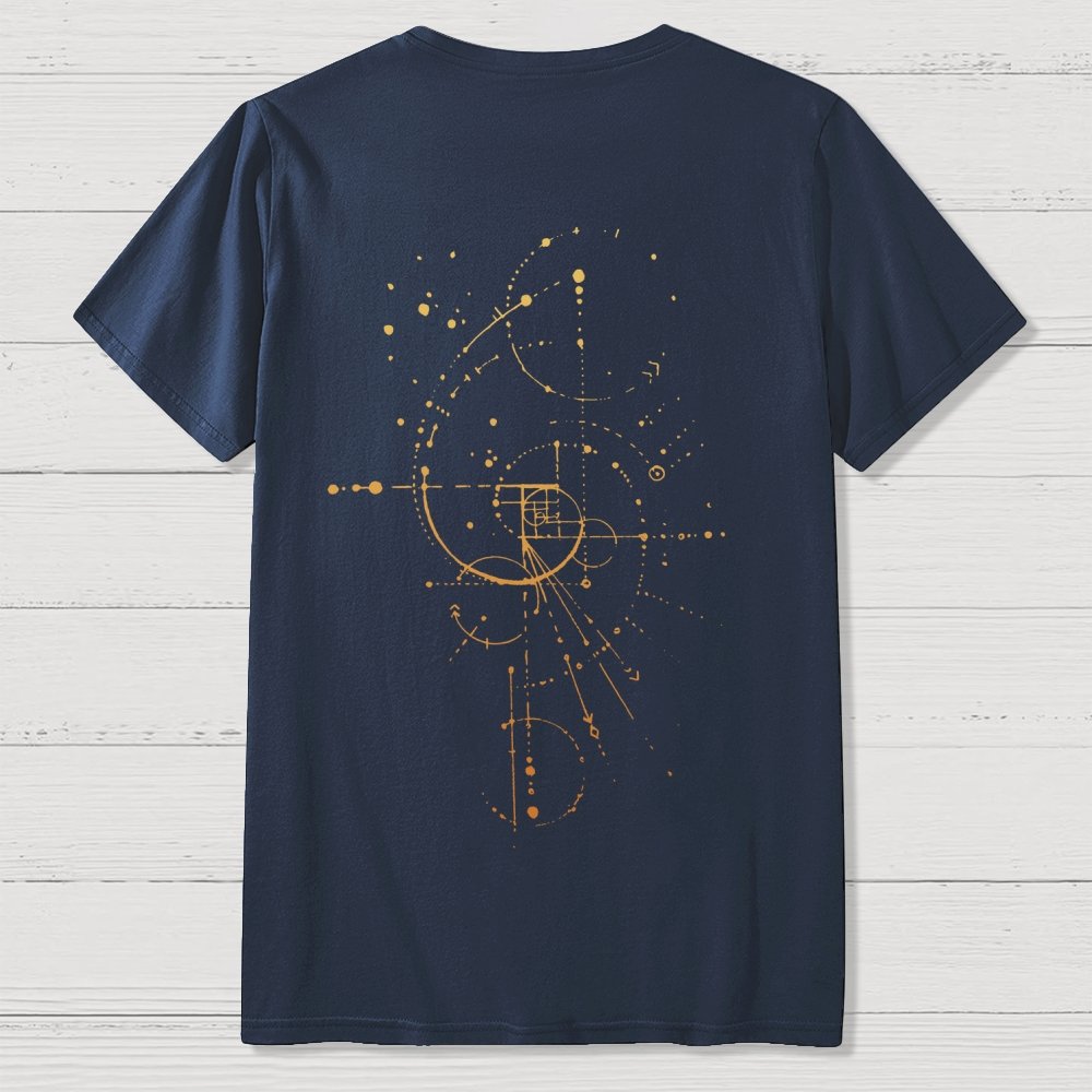 Fibonacci Nerdy  Back Printing Geek T-Shirt