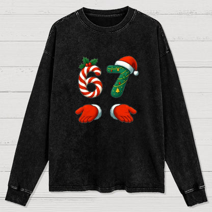67 Christmas Washed Long Sleeve Tee