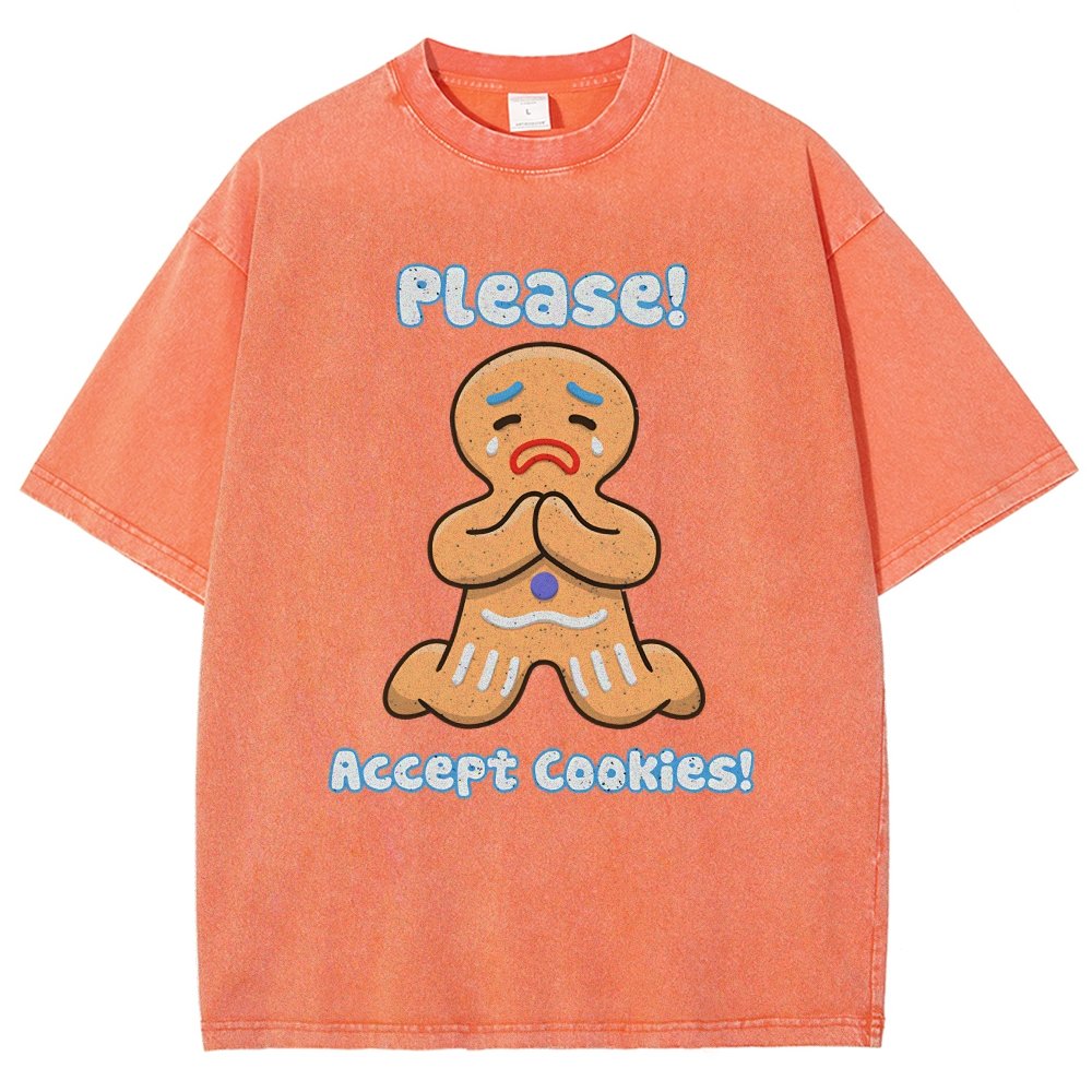 Please! Accept Cookies! Vintage Distressed T-shirt