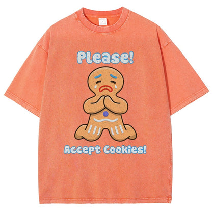 Please! Accept Cookies! Vintage Distressed T-shirt