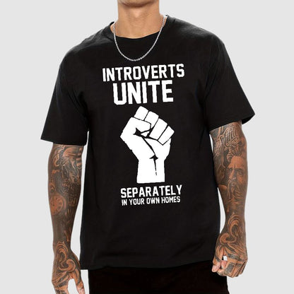 Introverts Unite Nerd Geek T-Shirt