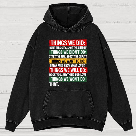 Things We Did Vintage Distressed Hoodie