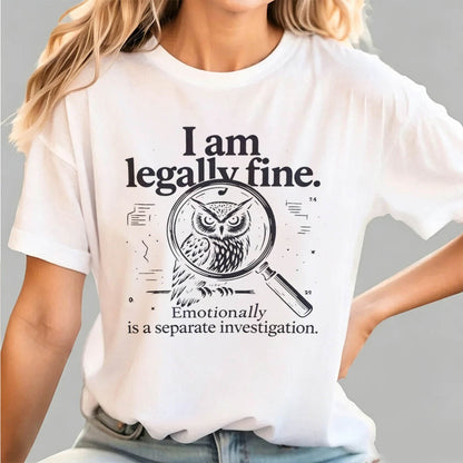 I Am Legally Fine Funny Dark Humor T-Shirt