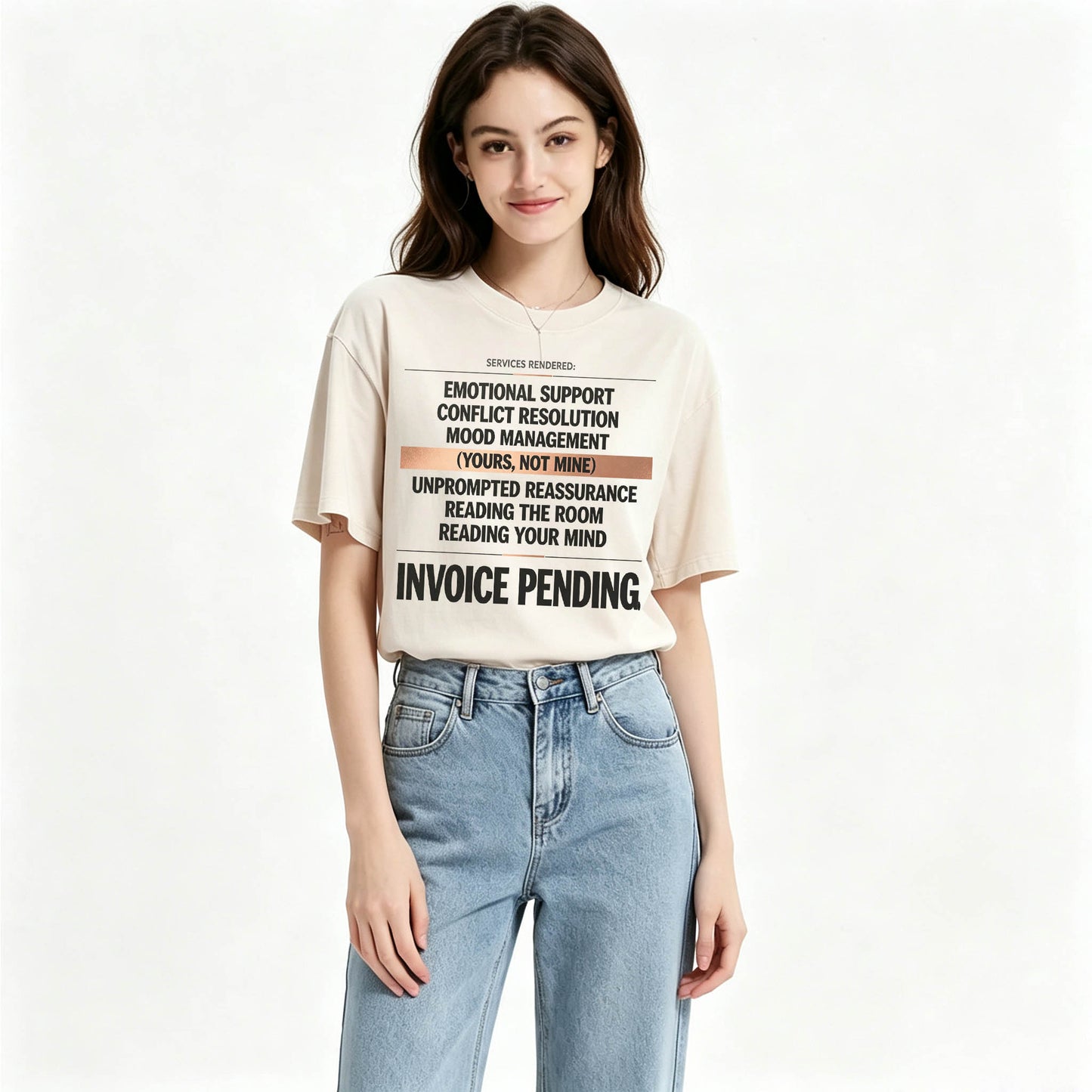 Emotional Labor Invoice Tee | Vintage Washed Sarcastic Women's Shirt