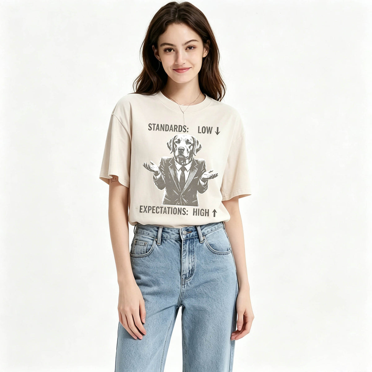 Standards Low Expectations High Funny Sarcastic T-Shirt