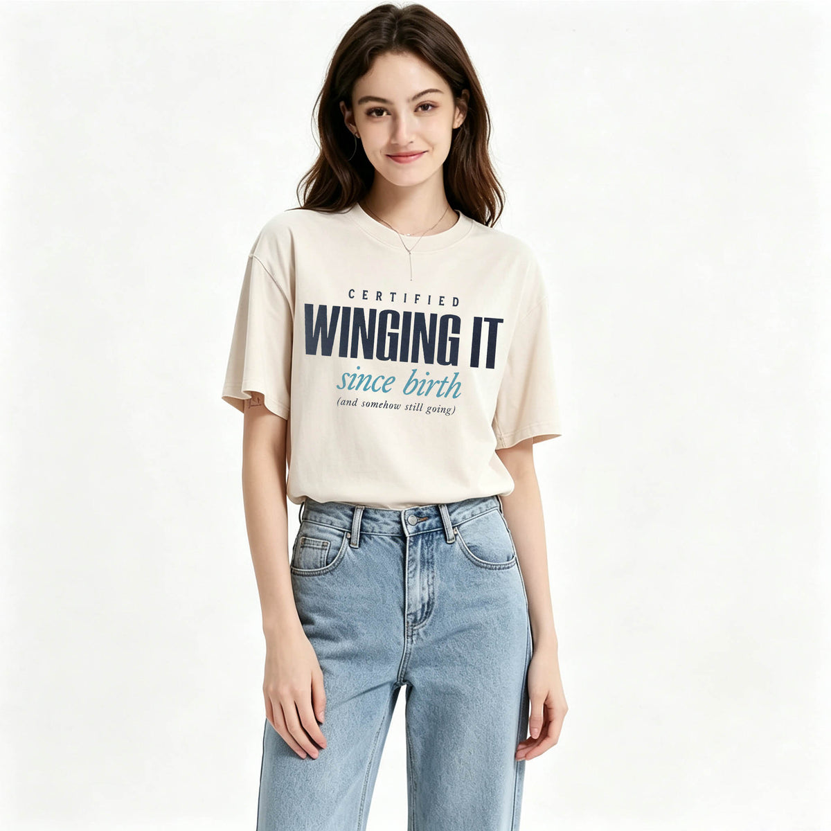Certified Winging It Since Birth Funny T-Shirt