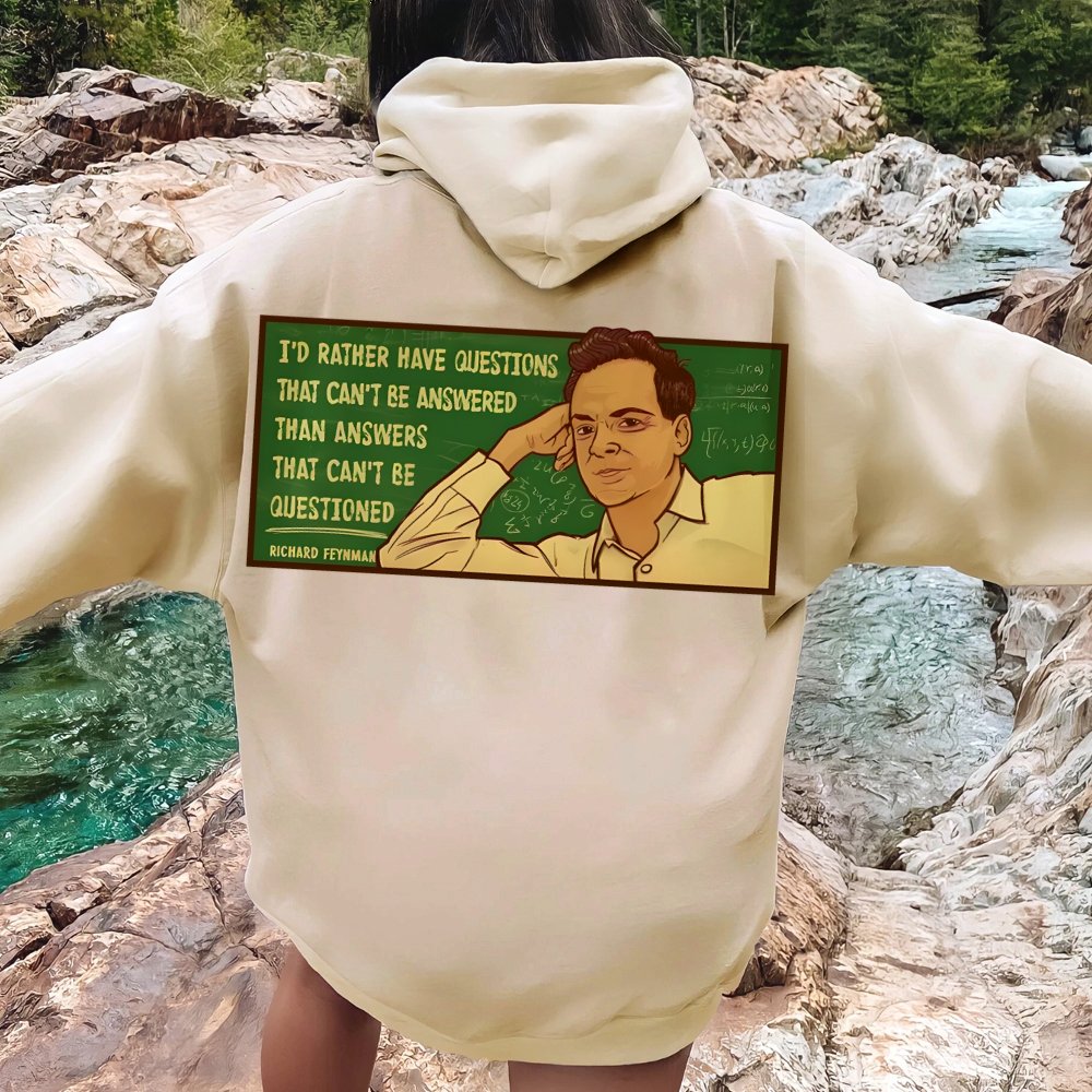 Feynman Science Printed Back Cotton Hoodie
