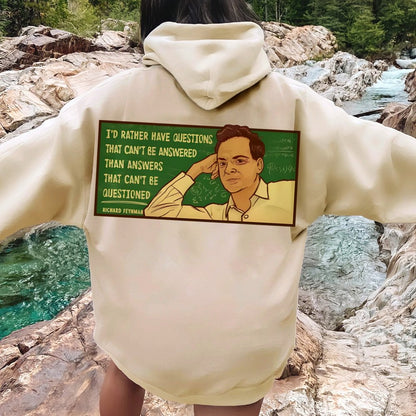Feynman Science Printed Back Cotton Hoodie