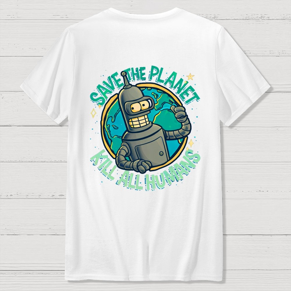 Yippee-Ki-Yay Front And Back Printing Geek T-Shirt