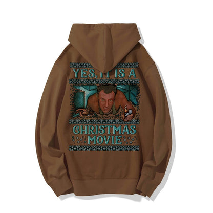 Gen-X Christmas Movie Printed Back Unisex Cotton Hoodie