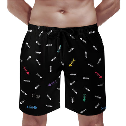 Interesting Fish Bones Geek Shorts