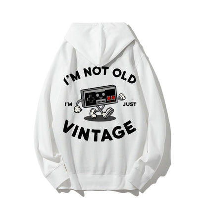 I'm Not Old Printed Back Unisex Cotton Hoodie