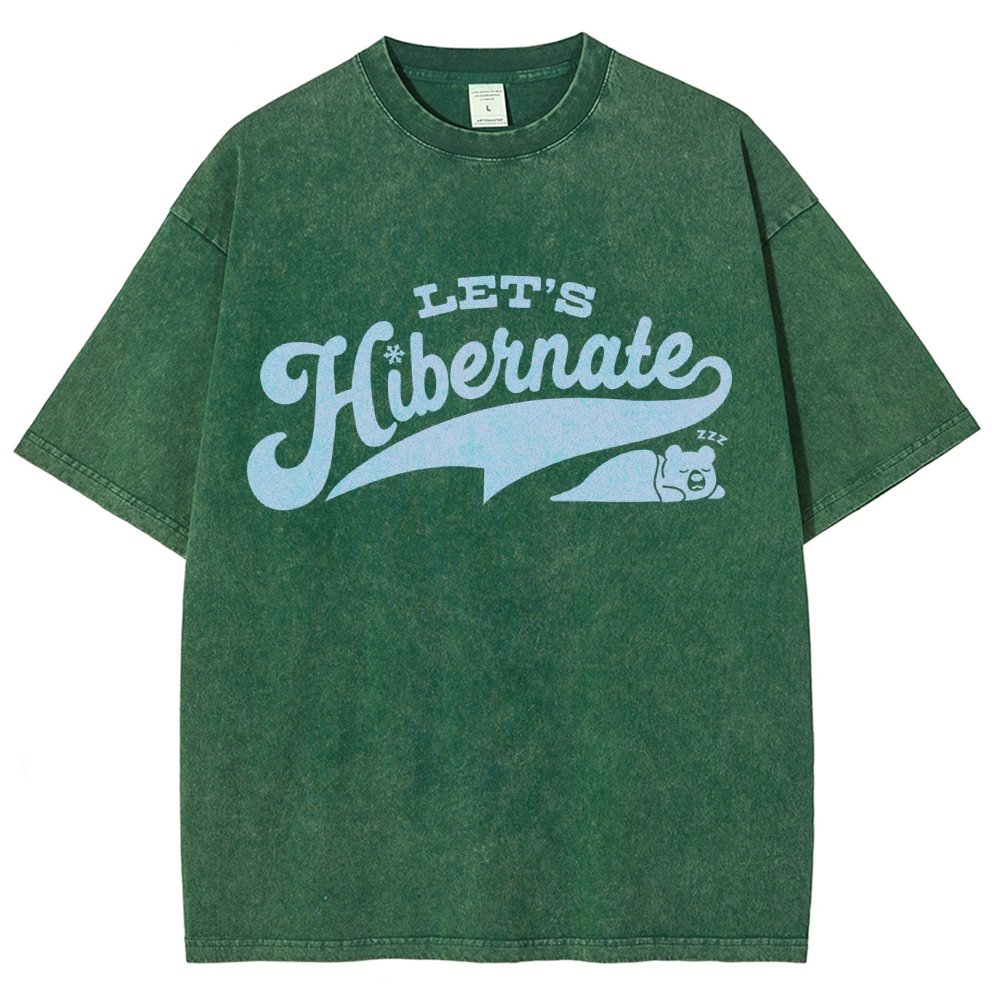 Team Bear Let's Hibernate Vintage Distressed T-shirt