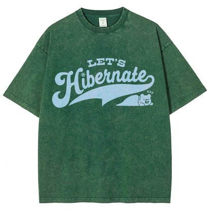 Team Bear Let's Hibernate Vintage Distressed T-shirt