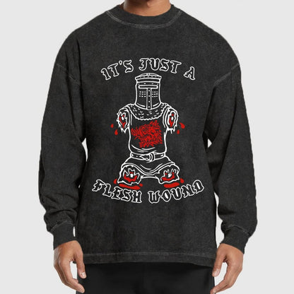 Just A Flesh Wound Washed Long Sleeve Tee