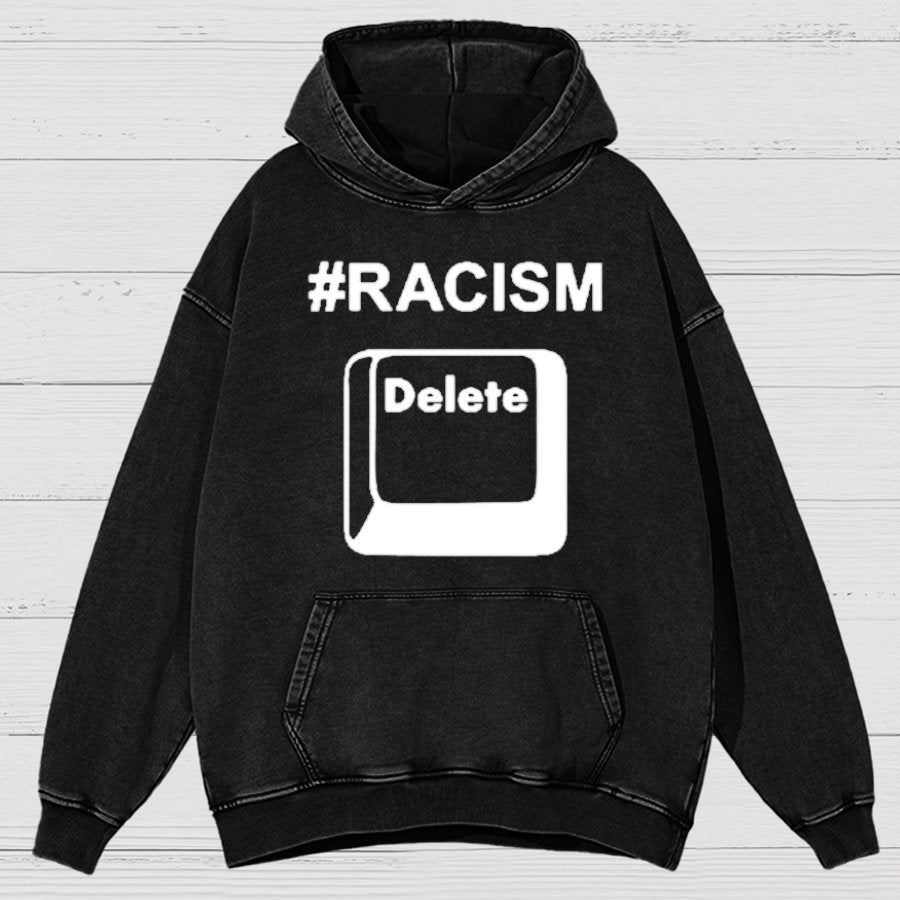 Delete Racism Now Vintage Distressed Hoodie