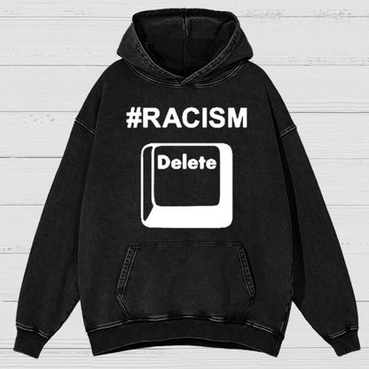 Delete Racism Now Vintage Distressed Hoodie