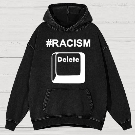 Delete Racism Now Vintage Distressed Hoodie