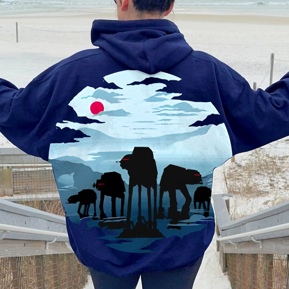 Assault Squad Printed Back Cotton Hoodie
