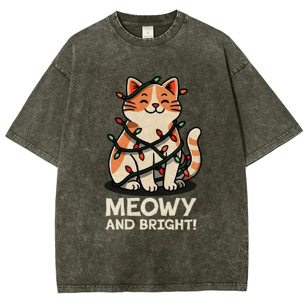 Meowy And Bright! Vintage Distressed T-shirt