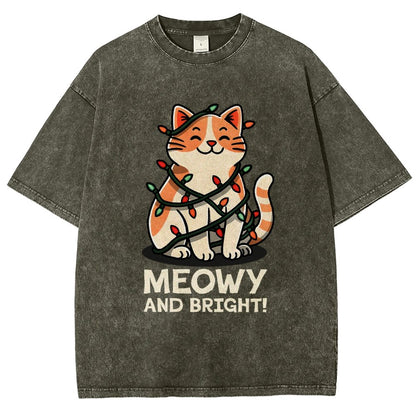 Meowy And Bright! Vintage Distressed T-shirt