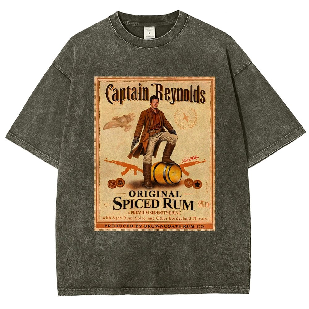 Captain Rogers Spiced Rum Vintage Distressed T-shirt