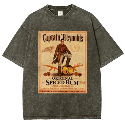 Captain Rogers Spiced Rum Vintage Distressed T-shirt