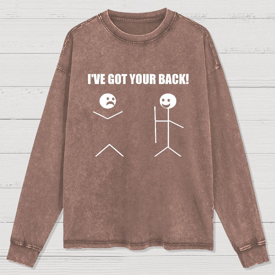 I've Got Your Back Geeks Washed Long Sleeve Tee
