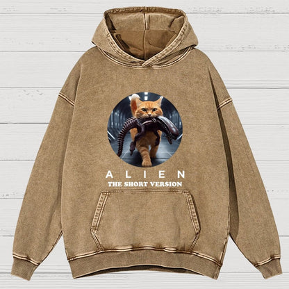 Mysterious Creature Short Version Vintage Distressed Hoodie
