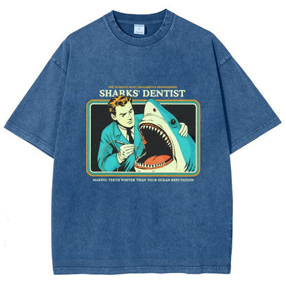 Sharks Dentist Vintage Distressed T-shirt