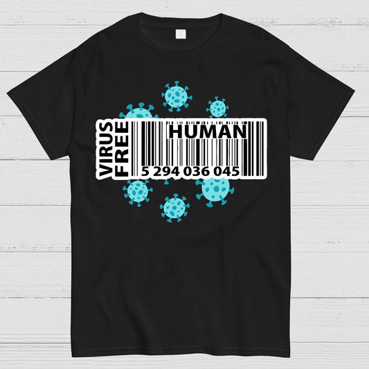 Human virus Bar Code，Funny virus Geek T-Shirt