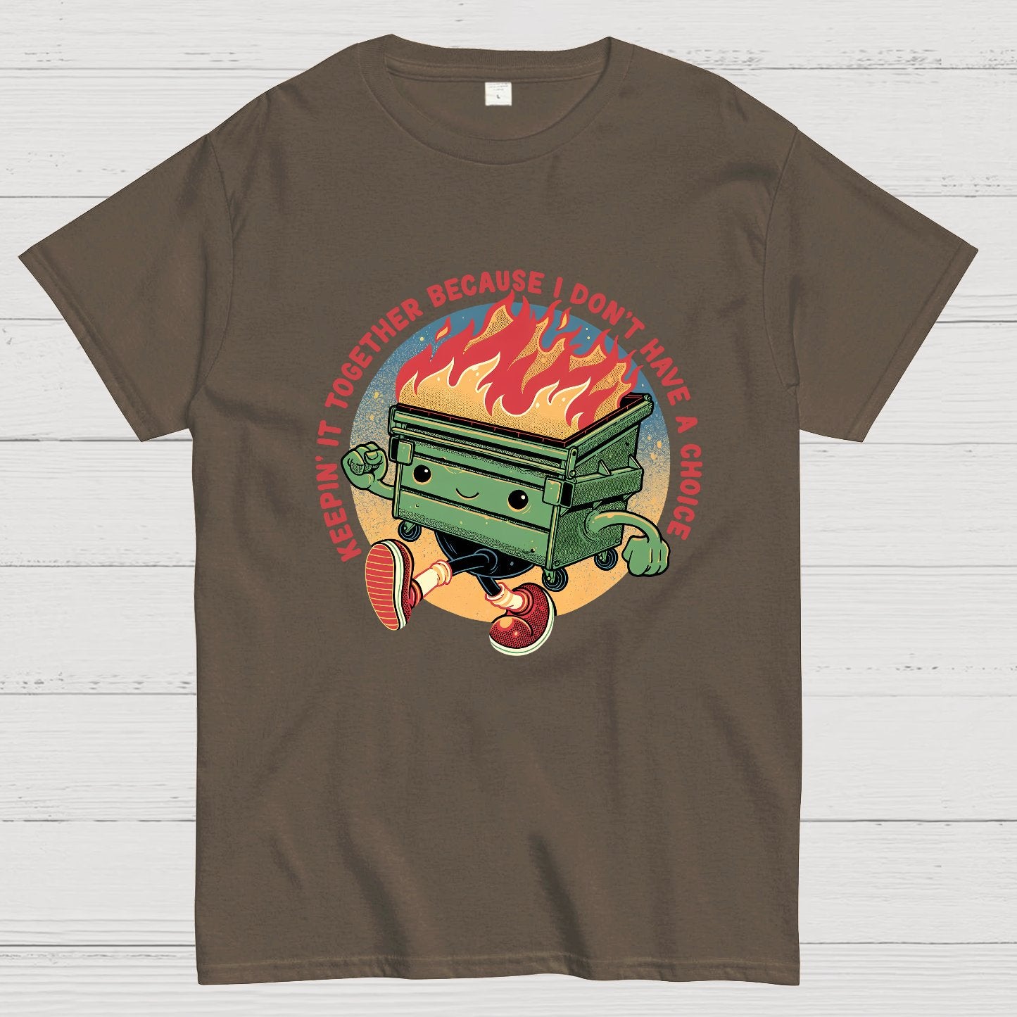 Flaming Dumpster Nerdy T-Shirt