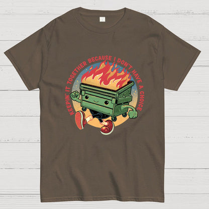 Flaming Dumpster Nerdy T-Shirt