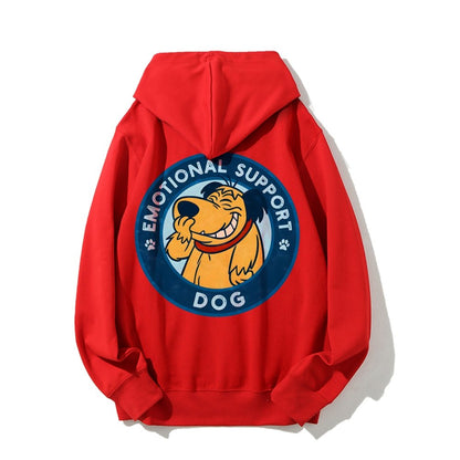 Dog Support Or Not? Printed Back Unisex Cotton Hoodie