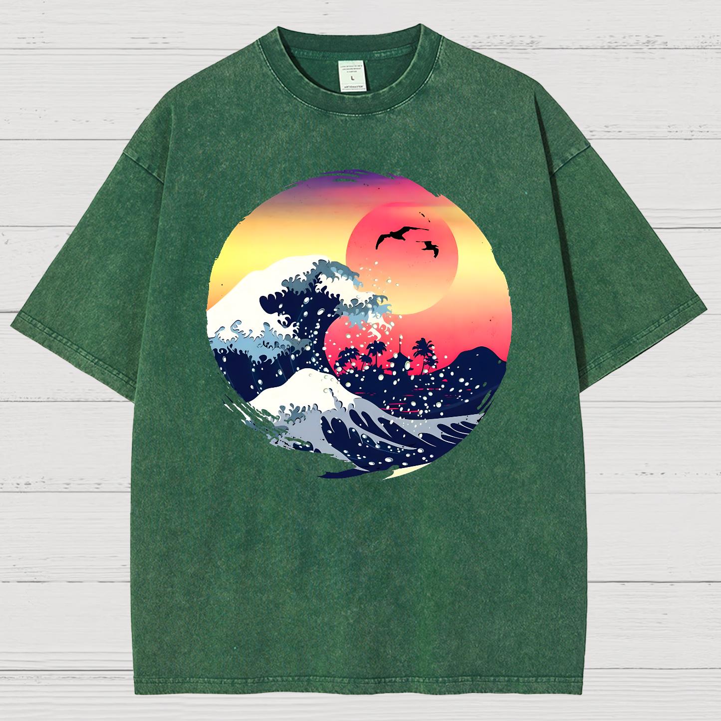 Retro Waves Vintage Distressed T-shirt