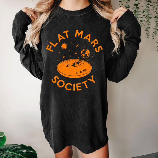 Flat Mars Washed Long Sleeve Tee